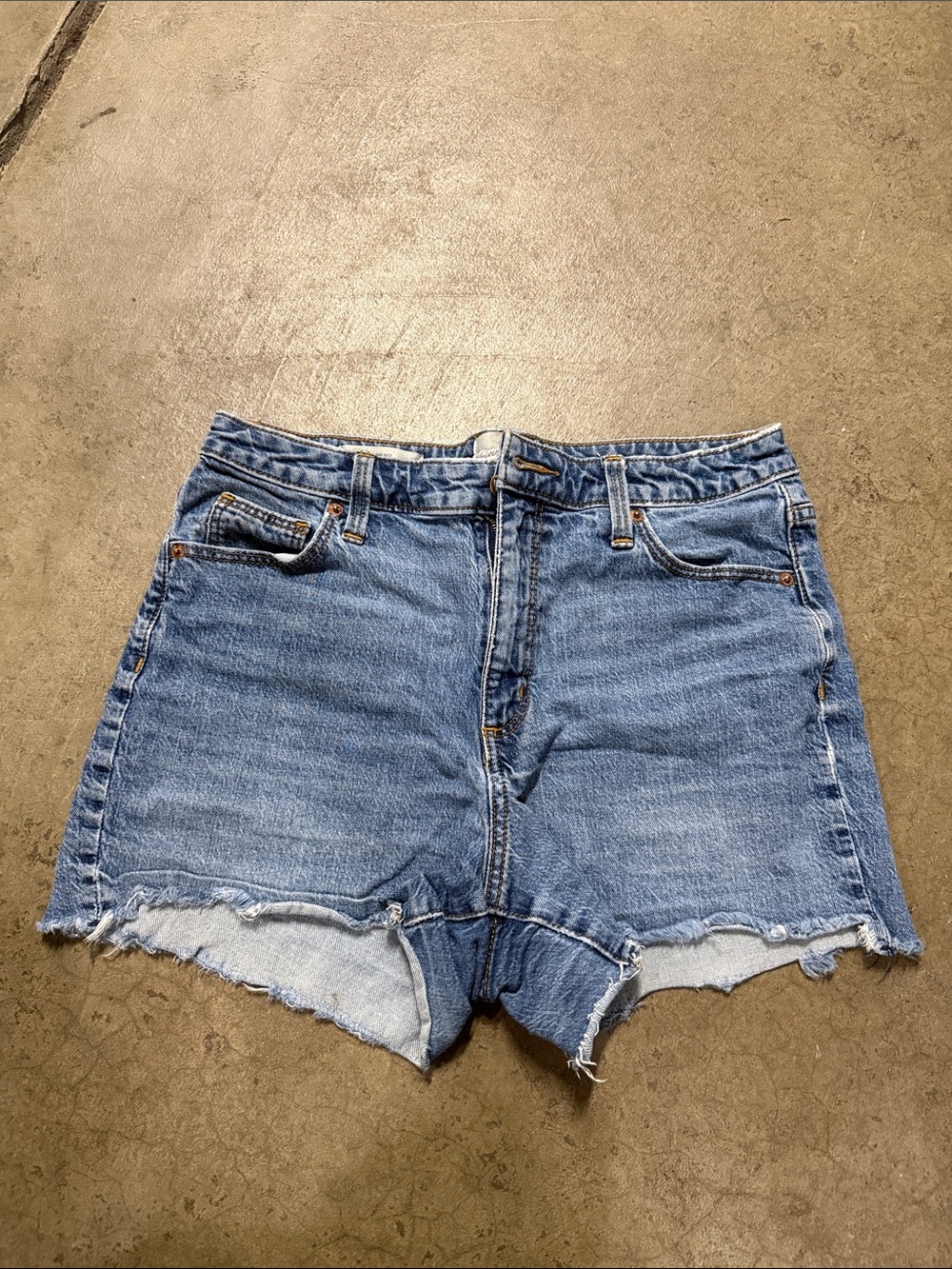 Universal Thread Light Blue Distressed High-Rise Jean Shorts